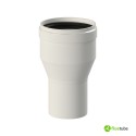 Augmentateur M/F en aluminium blanc pour canalisation d'air chaud