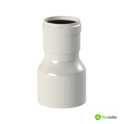 Réducteur M/F en aluminium blanc pour canalisation d'air chaud