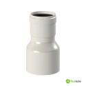 Réducteur M/F en aluminium blanc pour canalisation d'air chaud
