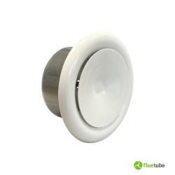 Vanne de soufflage blanche pour canalisation d'air chaud