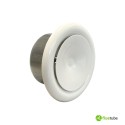 Vanne de soufflage blanche pour canalisation d'air chaud