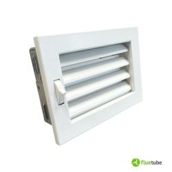 Grille encastrée avec ouverture frontale pour canalisation d'air chaud
