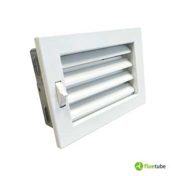 Grille encastrée avec ouverture frontale pour canalisation d'air chaud