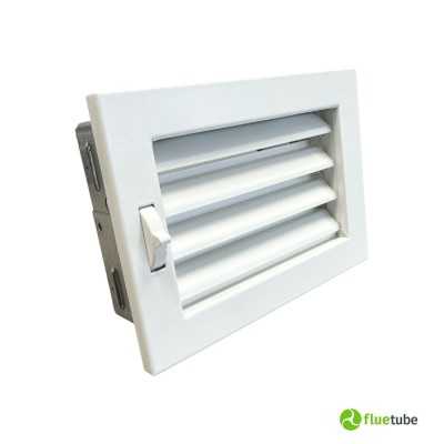 Grille encastrée avec ouverture frontale pour canalisation d'air chaud