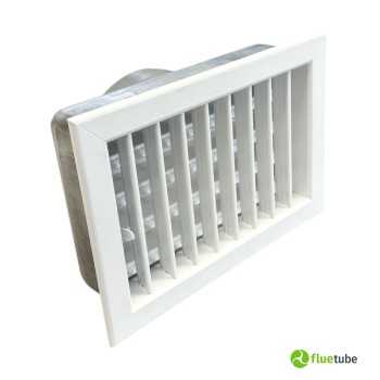 Grille encastrée pour cheminées en aluminium blanc