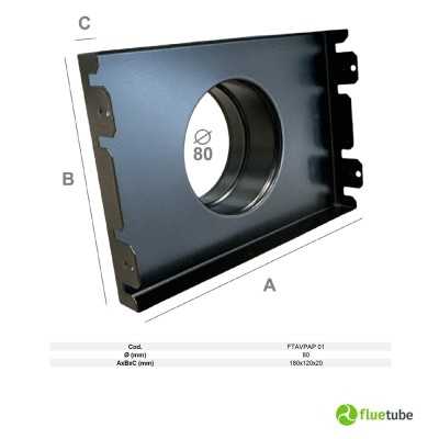 Plénum pour grille de soufflage ø 80 raccordement arrière