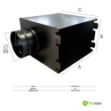 Plénum pour grille de soufflage Ø 80 raccordement latéral