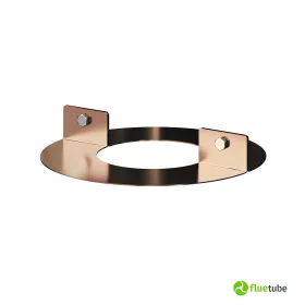 Rosace en cuivre pour tuyaux de conduit de fumée double paroi isolés 2