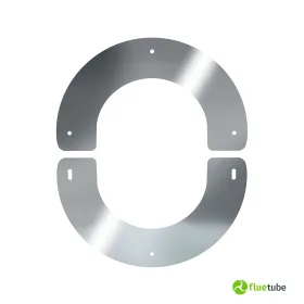 Rosace plate pour conduit de fumée