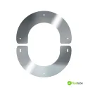 Rosace plate pour conduit de fumée