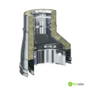 Réducteur M/F en acier double paroi isolé