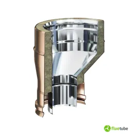 Augmentateur M/F double paroi isolé en cuivre pour conduit de fumée 2