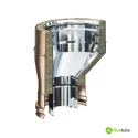 Réhausseur cuivre isolé double paroi M/F pour conduit de cheminée