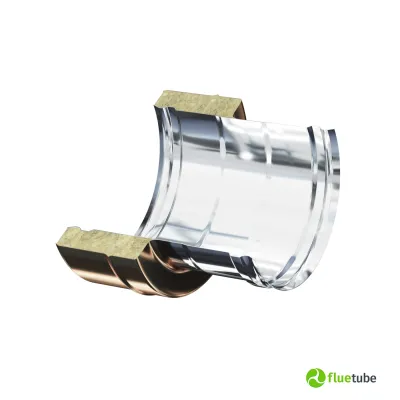 Raccord F/F pour conduit de fumée isolé en cuivre