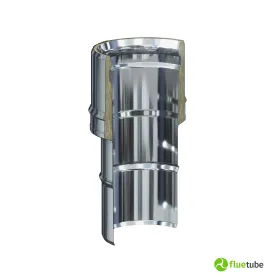 Jonction simple-double pour conduit de fumée isolé slim en acier inoxydable 2