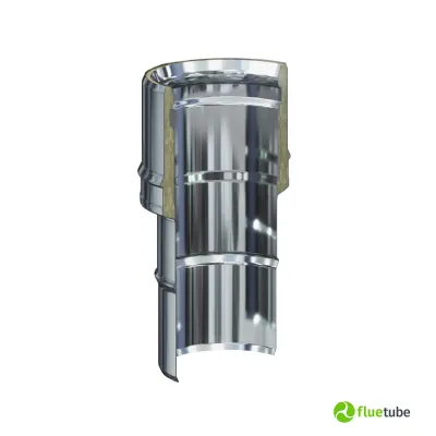 Jonction mono mince à double conduit isolée en acier inoxydable