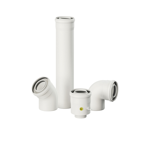 Polypropyl&egrave;ne coaxial ext&eacute;rieur blanc