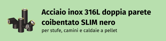 Acciaio Doppiare parete slim nero