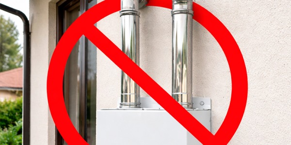 Stufa a pellet senza canna fumaria: scarico a parete e filtro ad acqua sono davvero a norma?
